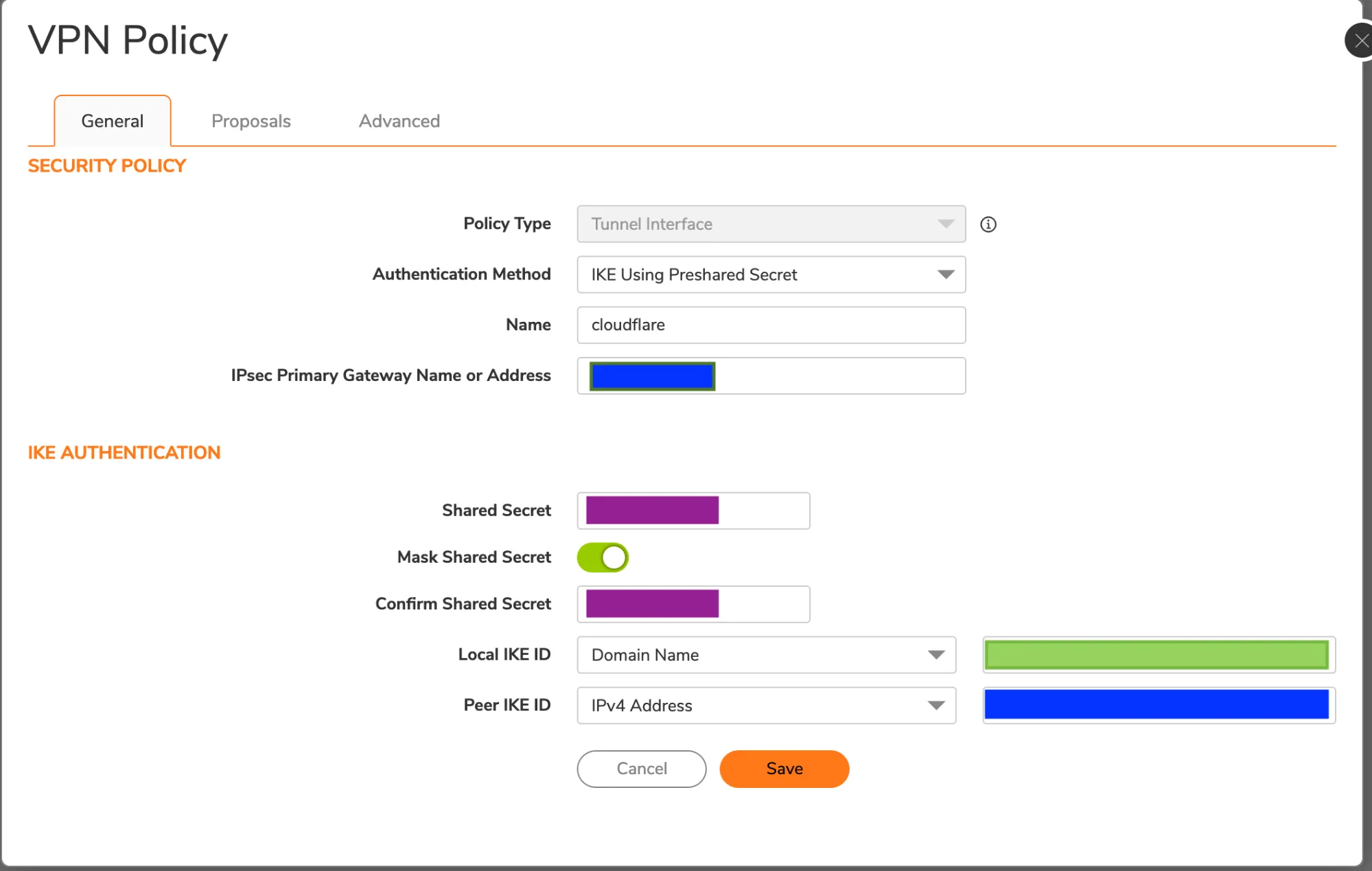 Configure a VPN policy on your SonicWall device